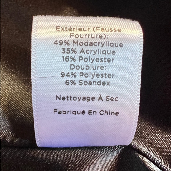 Talbots Black Faux Fur Vest, Size XS Like New. - Picture 8 of 8